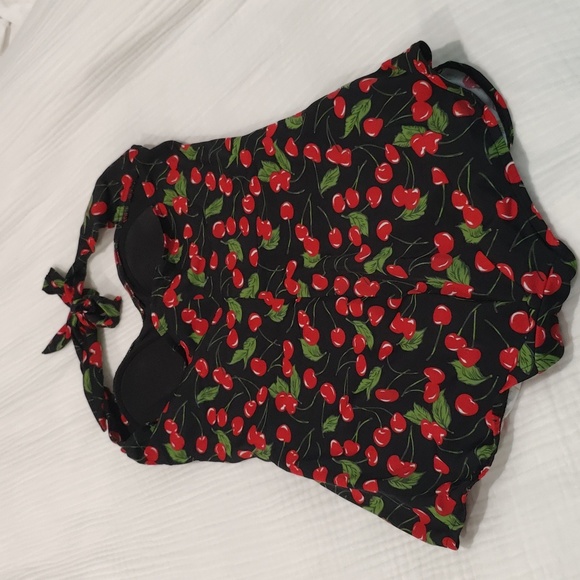 Cherries vintage style bathing suit . - Picture 4 of 5